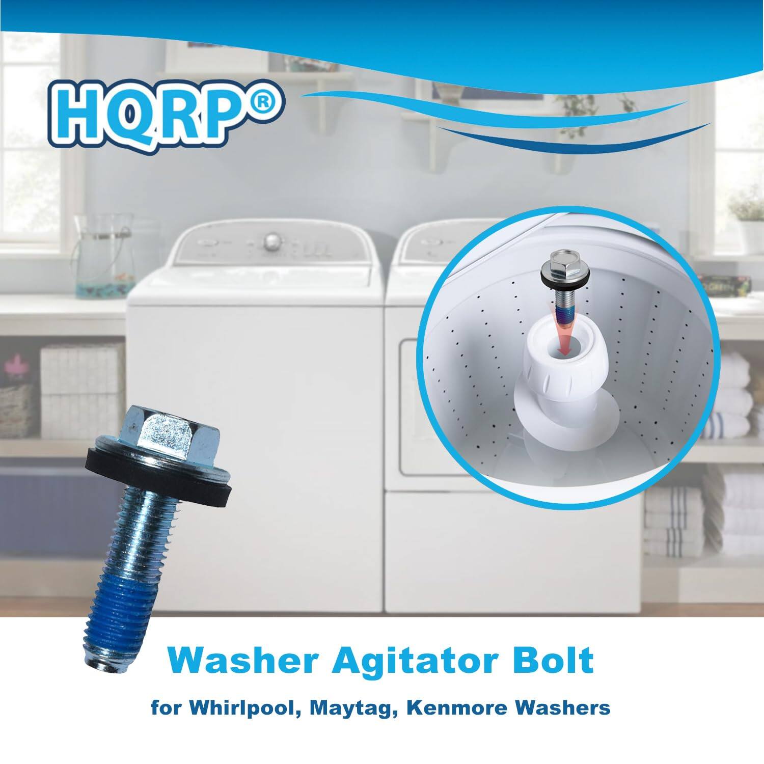 HQRP® Washer Agitator Bolt for Whirlpool, Maytag, Kenmore Washers