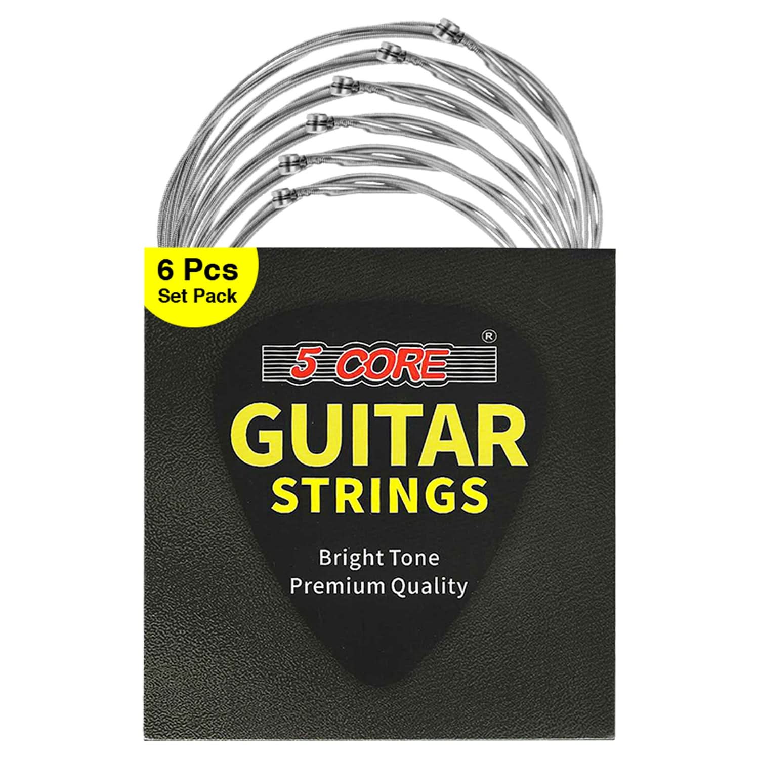 6 Pcs Set Pack

5 CORE GUITAR STRINGS

Bright Tone Premium Quality