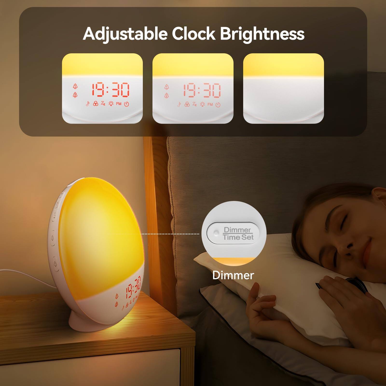 Adjustable Clock Brightness

19:30

Dimmer Time Set

Dimmer