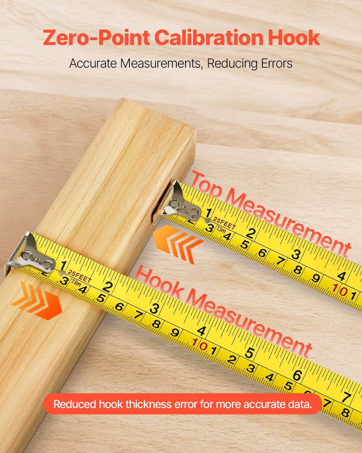 Zero-Point Calibration Hook  
Accurate Measurements, Reducing Errors  

Top Measurement  
Hook Measurement  

Reduced hook thickness error for more accurate data.