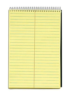 Alt View 1. TOPS - Docket Steno Book, 6" x 9", Gregg Ruled, Canary, 100 Sheets/Pad - Yellow.