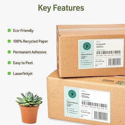 Key Features

- Eco-Friendly
- 100% Recycled Paper
- Permanent Adhesive
- Easy to Peel
- Laser/Inkjet