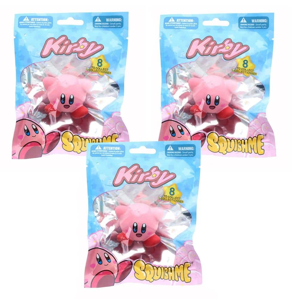 Toynk - Kirby Blind Bagged SquishMe Foam Toy Lot of 3