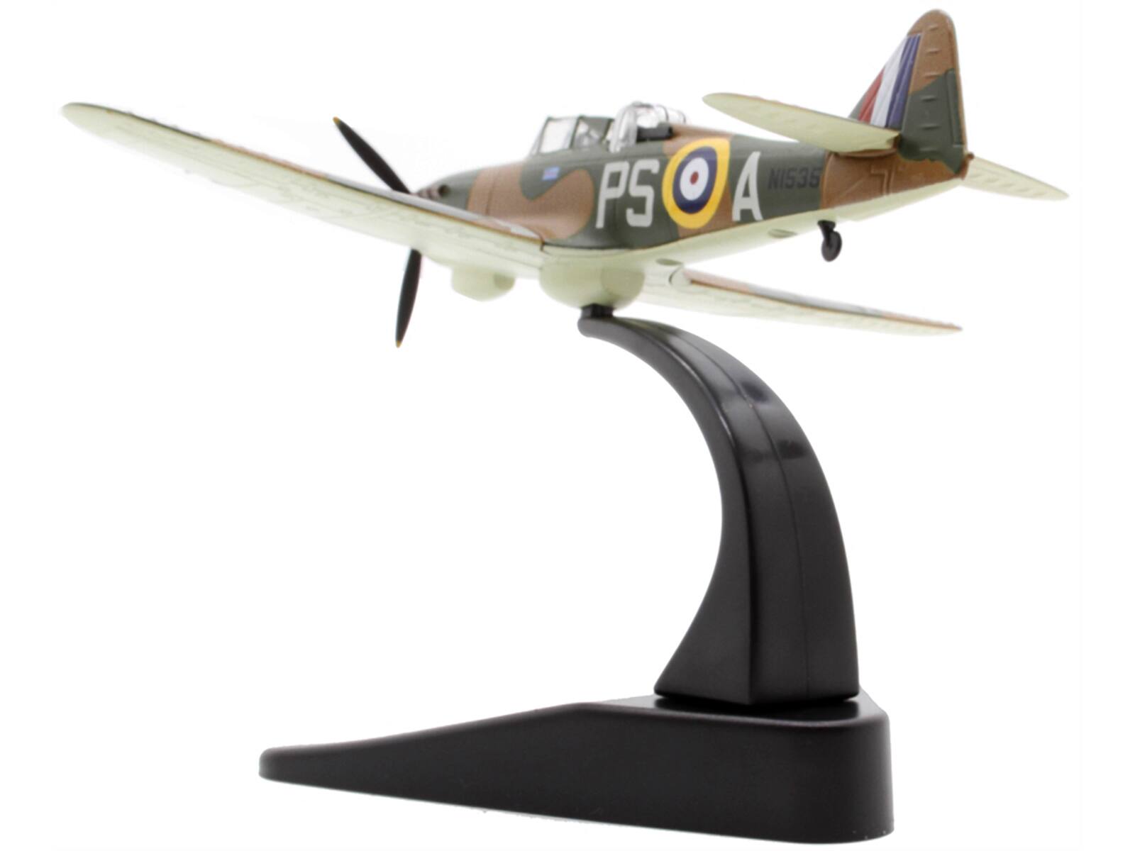 Alt View 2. Oxford Diecast - Boulton Paul Defiant MK I Fighter Plane 264 Squadron, RAF Hornchurch (August 1940) 1/72 Model Airplane by Oxford Diecast.