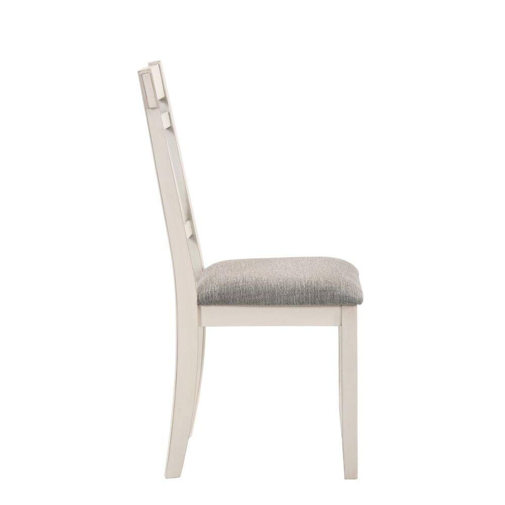 Left. New Classic Furniture - Maisie Side Chair-White (Set of 2) - Brown.