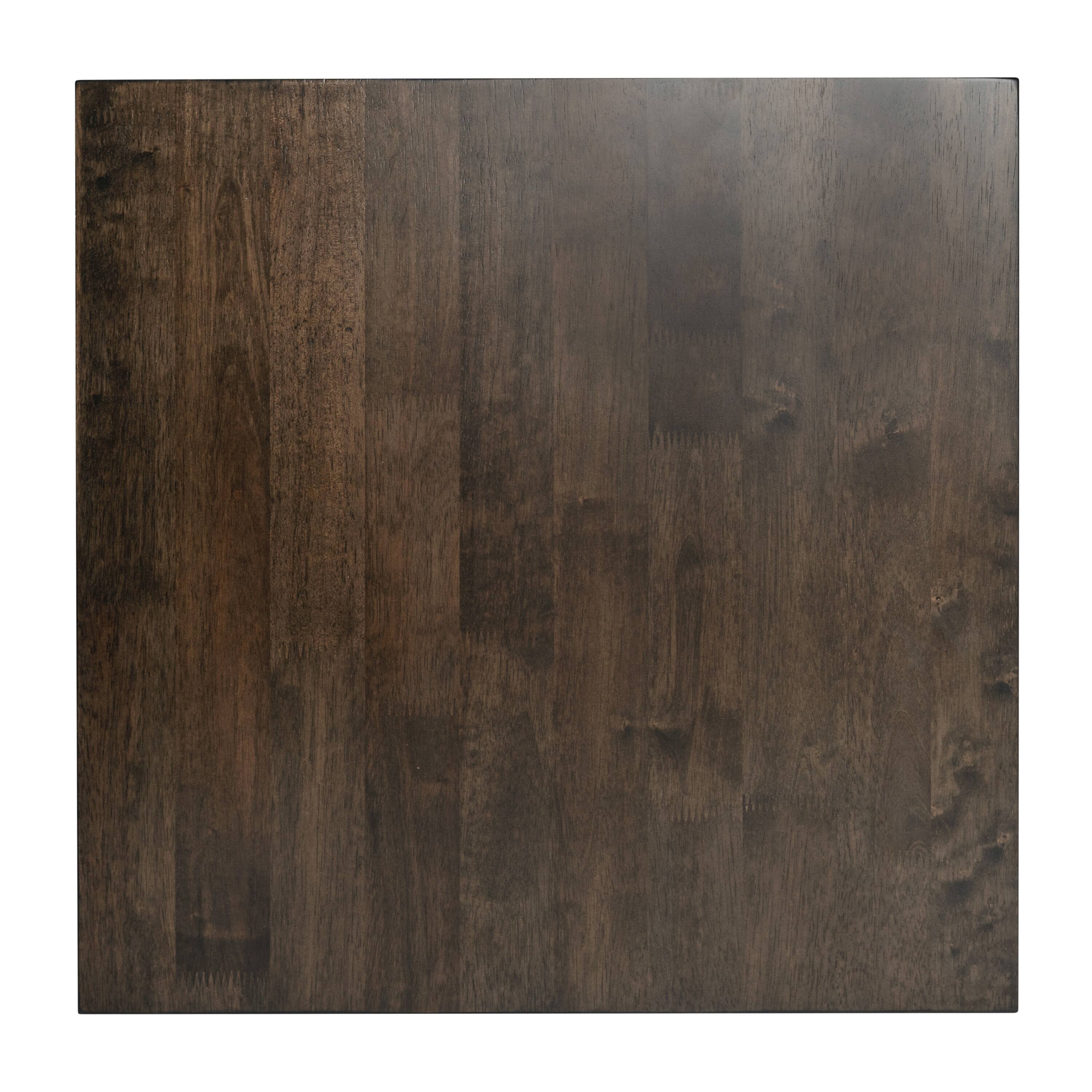 Alt View 9. Emma + Oliver - Saul Solid Wood Farmhouse Trestle End Table - Dark Gray.