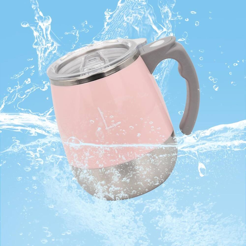 Alt View 2. Schertz - Self-Stirring Stainless Steel Coffee Mug, Rechargeable Magnetic Mixer, 13.2oz Pink - Pink.