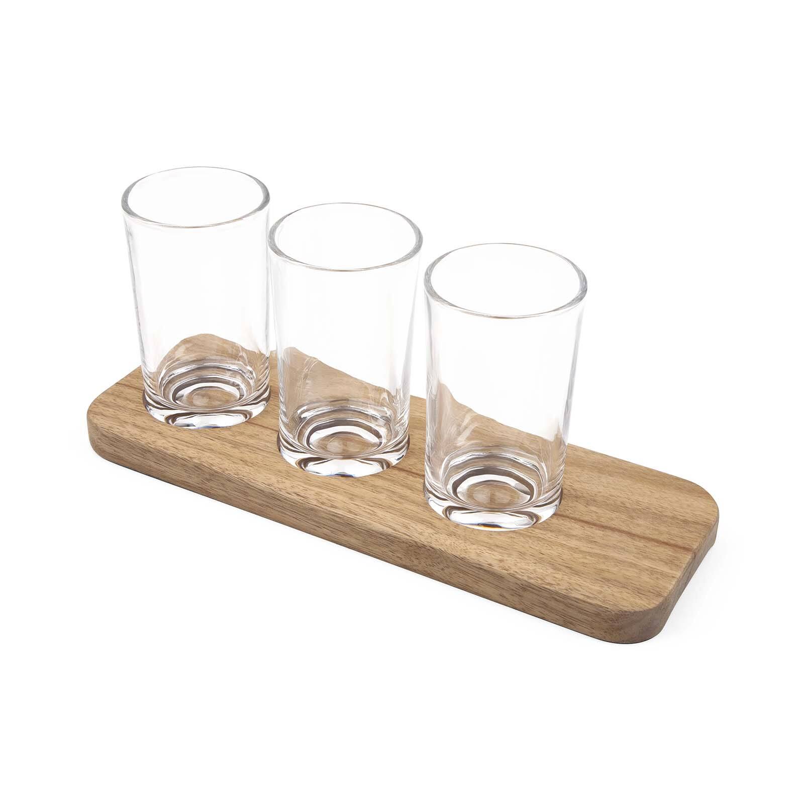 Alt View 5. Final Touch - 4 Piece Margarita and Frozen Drink Flight Tasting Set - Brown.