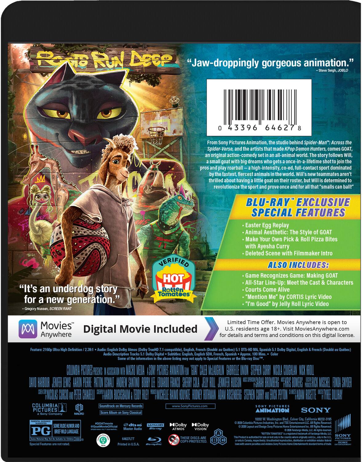 Alt View 1. GOAT   - 4K Blu-Ray.