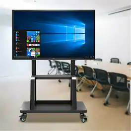 Smart Tech - Mobile Floor Stand for Dell Interactive Monitor C5522QT - Black