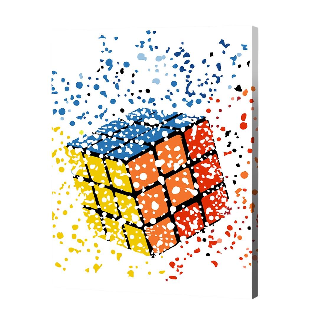 Front. Artwille - Artwille Paint By Number Kit Rubik's Cube.