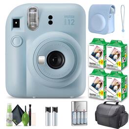 Bundle - Fujifilm - INSTAX MINI 12 Instant Film Camera with Instant Film - Pastel Blue