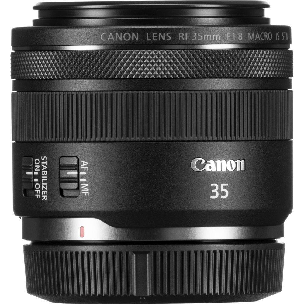Canon RF 35mm f/1.8 Macro IS STM Lens 64GB Card Bundle Black