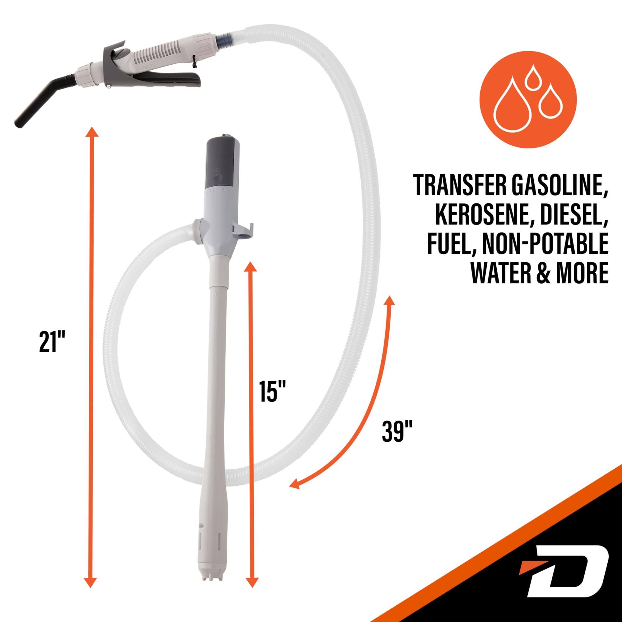 TRANSFER GASOLINE, KEROSENE, DIESEL, FUEL, NON-POTABLE WATER & MORE

21"
15"
39"