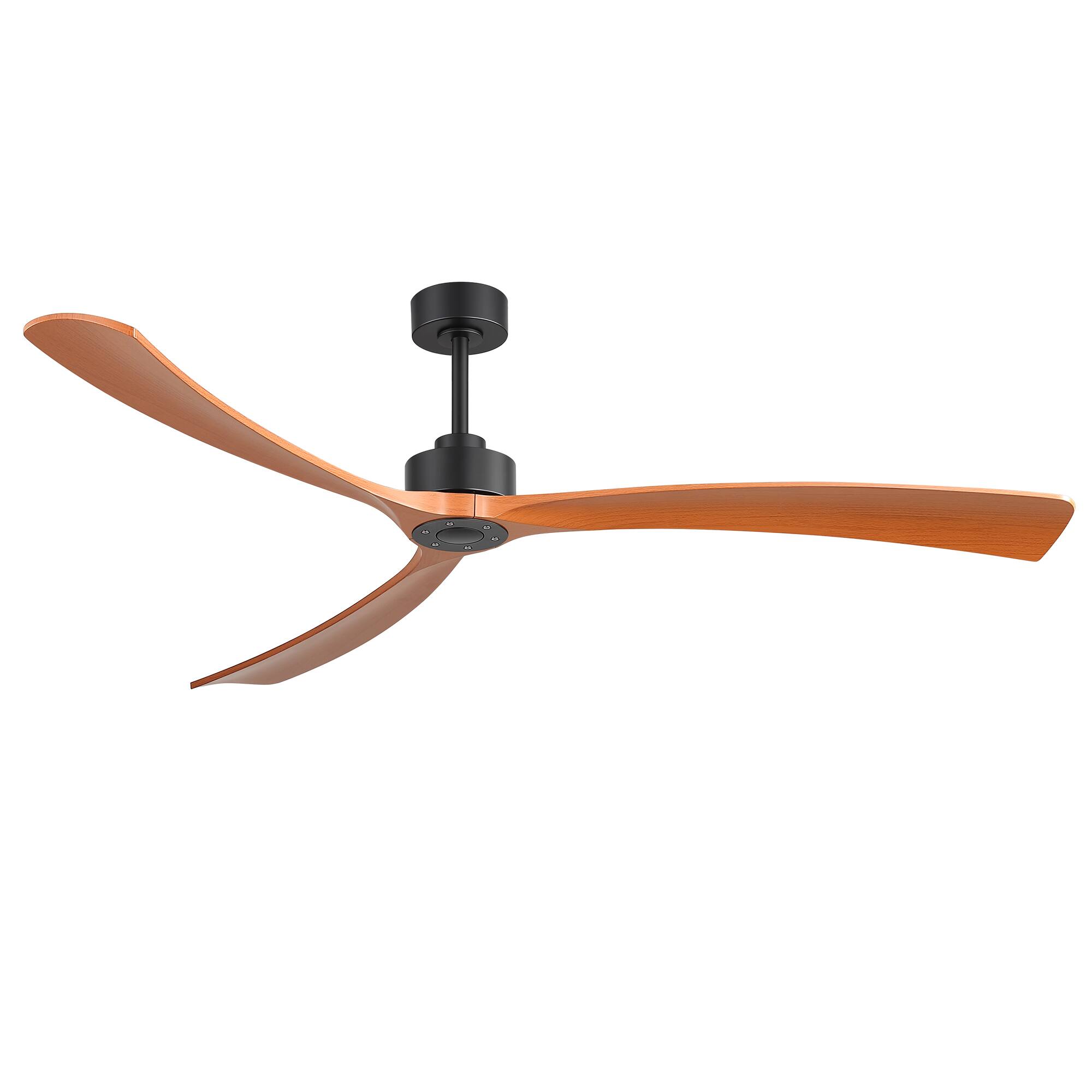 Breezary - 72 Inch Quiet Ceiling Fan with 3 Blades, DC Motor, 6 Speeds, Remote Control, Downrod Mount, Timer Function - 72-Inch Black and Walnut price history on PriceWatchPro