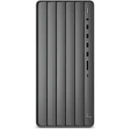 Front. HP - ENVY Desktop TE01-5360 - Intel Core i7-14700F - 16GB Memory - 1TB SSD - Nightfall Black.