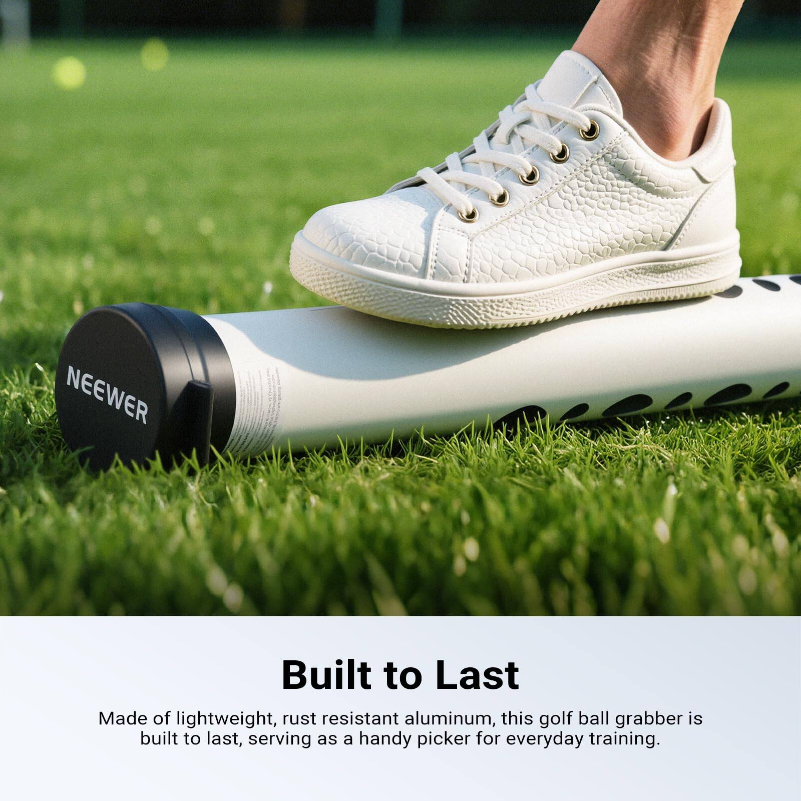 NEEWER Built to Last

Made of lightweight, rust-resistant aluminum, this golf ball grabber is built to last, serving as a handy picker for everyday training.