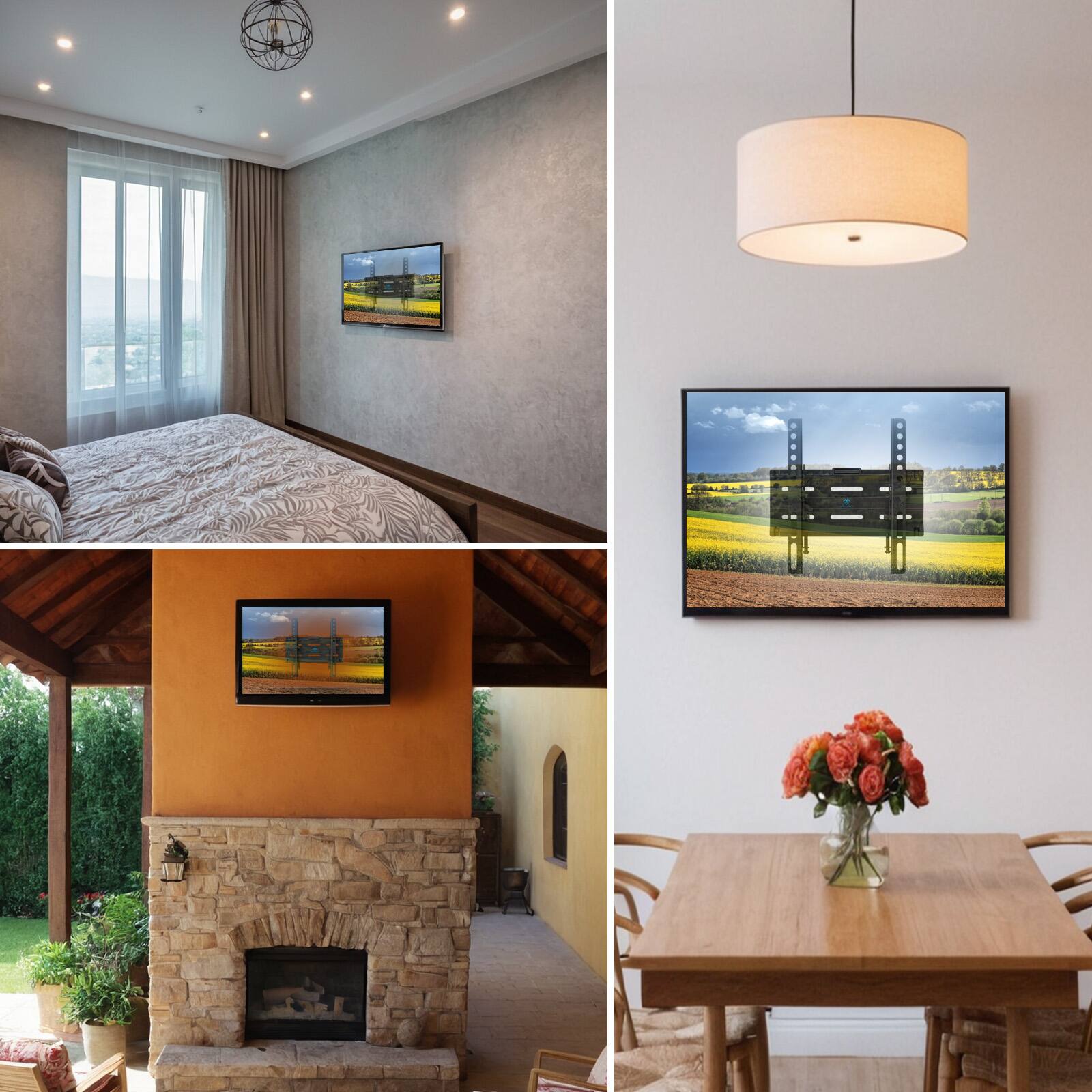 Alt View 3. Perlesmith - 13"–43" Tilt TV Mount With VESA 75x75 to 200x200mm, Weight Capaicity of 55lbs, Model PSST1B - Black.