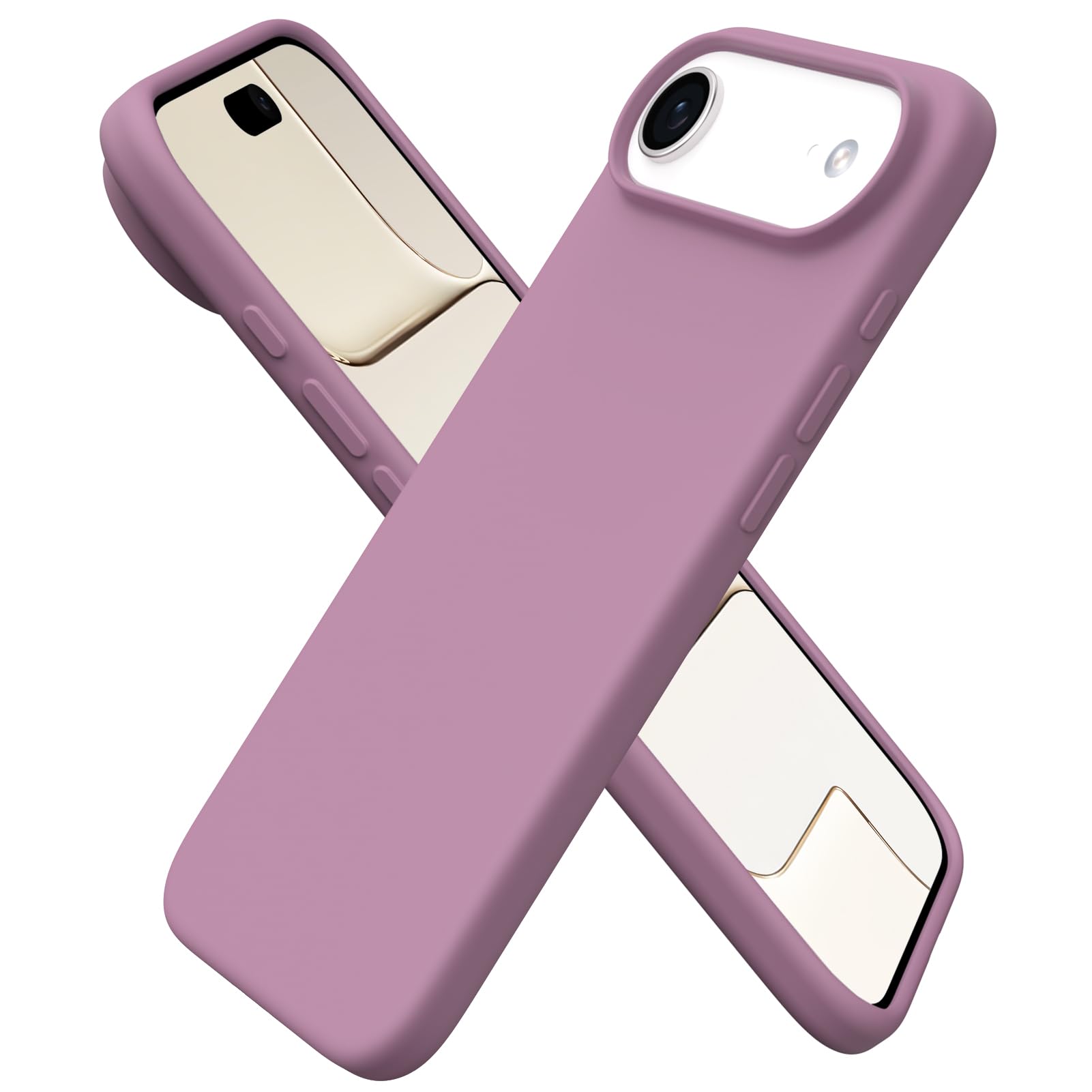 Front. Ornarto - ORNARTO Designed for iPhone Air Case 6.5", Liquid Silicone Soft Gel Rubber Shockproof Protective Case-Lilac Purple - Lilac Purple.