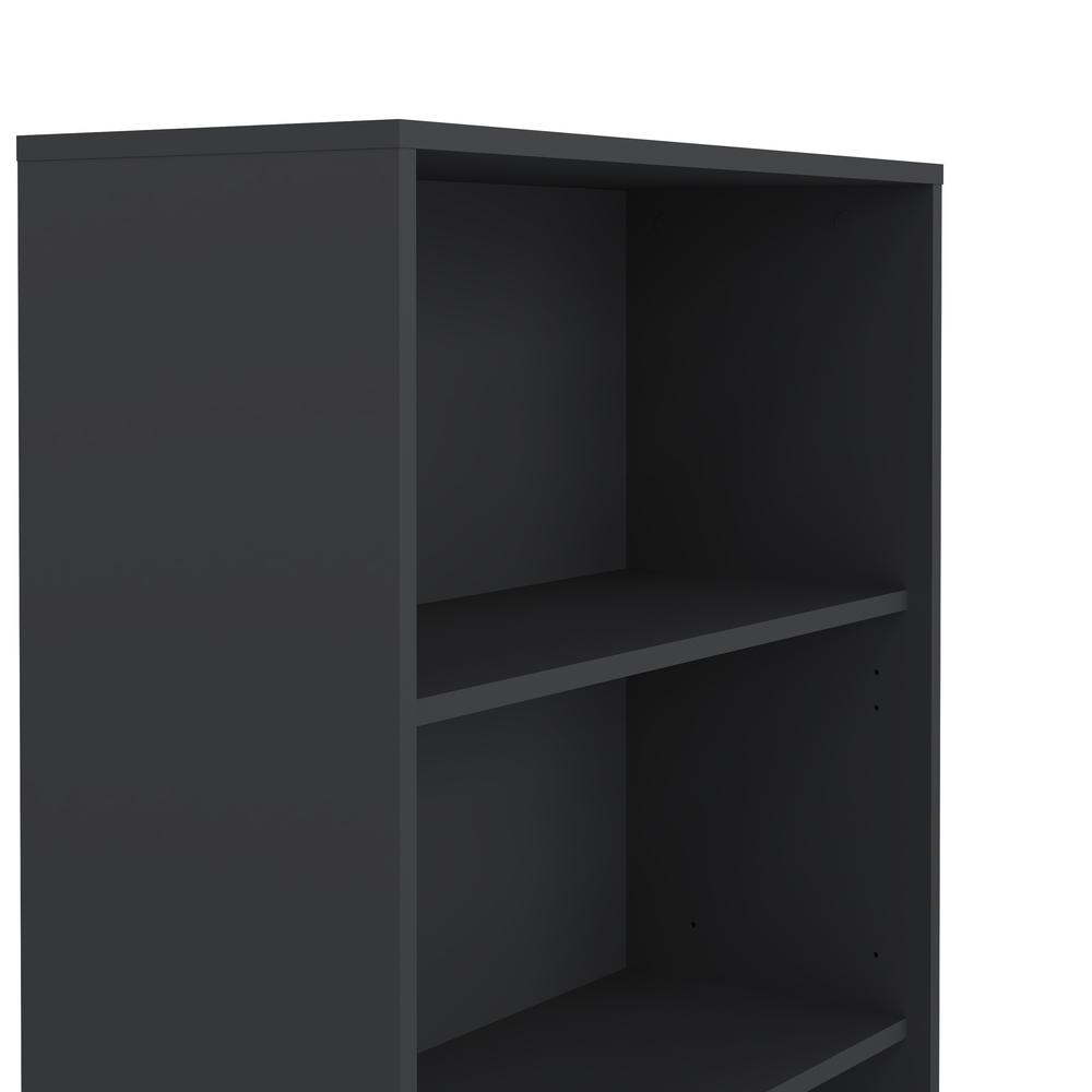 Back. Tvilum - Sign Adjustable 3 Shelf Bookcase, Open Storage Home Office Bookshelf, Matte Grey - Gray.