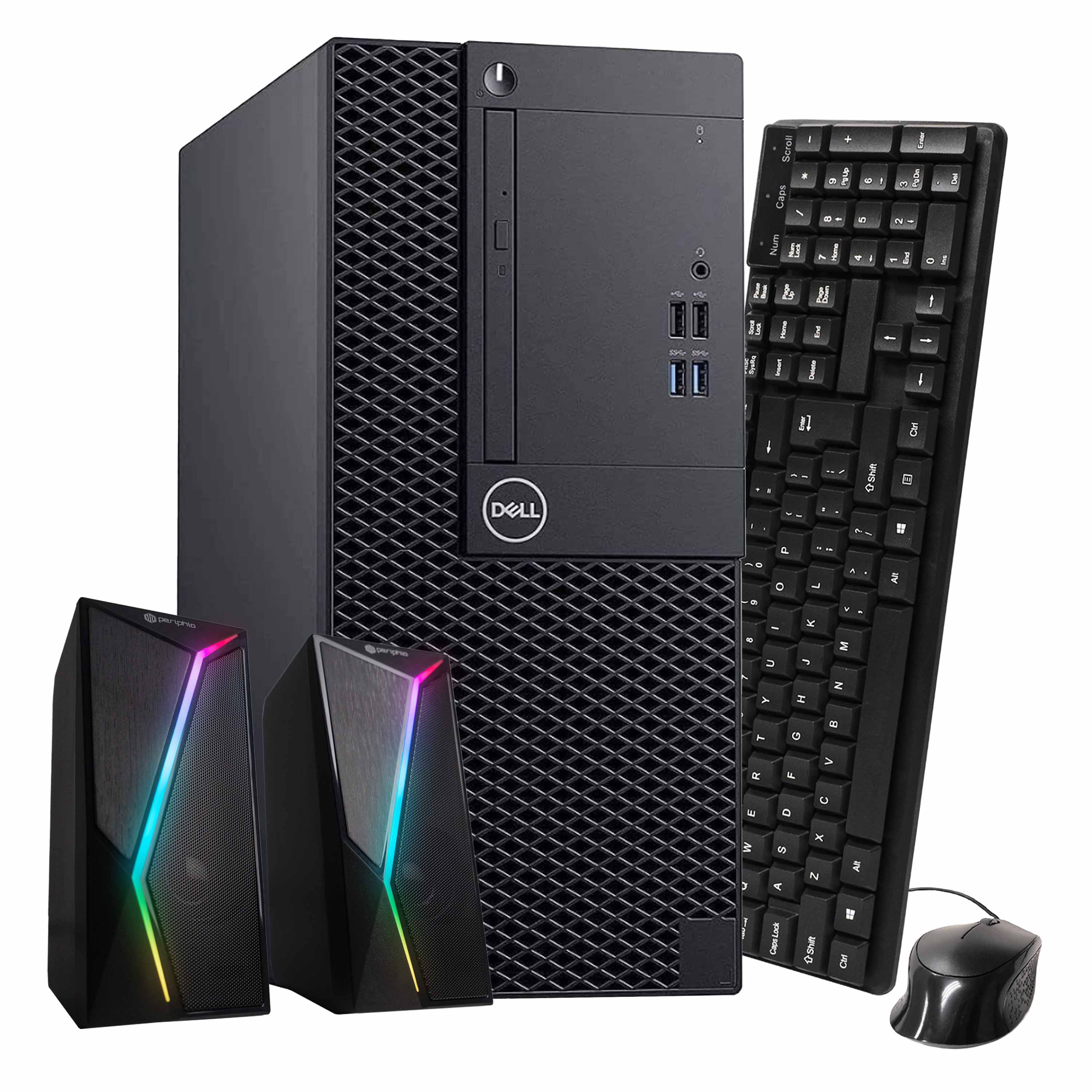 Dell - Refurbished Excellent - Optiplex 3070 Tower Computer-Intel i5-NVIDIA Quadro P620-16GB RAM-1TB SSD-Kybd&Mouse-Spkr-Win 11 Pro - Black
