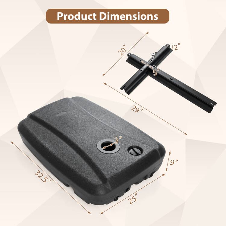 Product Dimensions: 20" x 5" x 12", 29" x 3" x 32.5" x 25" x 9"