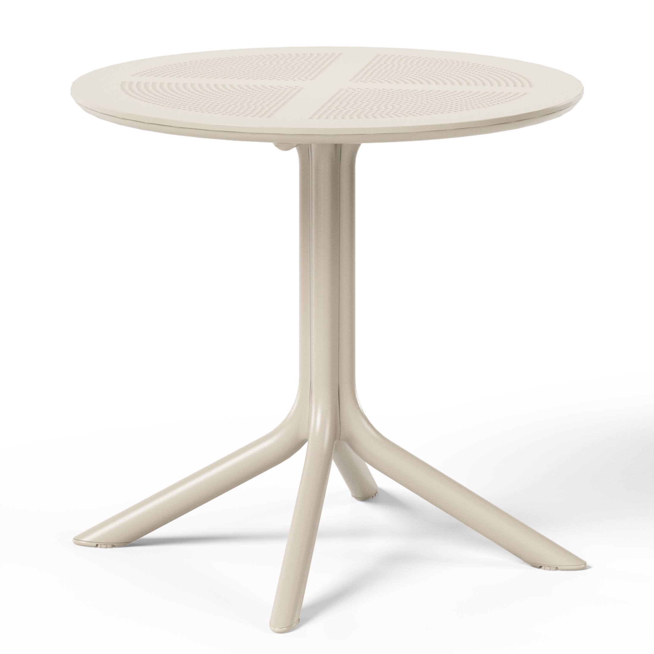 Alt View 1. WestinTrends - WestinTrends Playa 31.5" Round Plastic Outdoor Patio Dining Table for 4 - Sand.