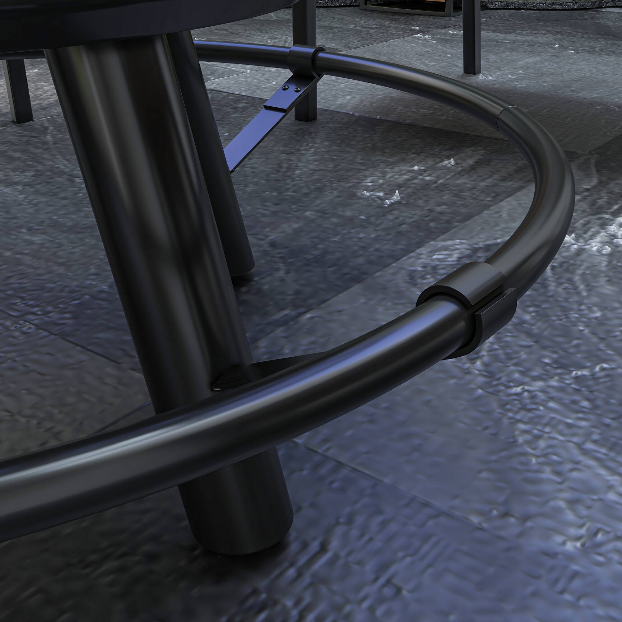 Alt View 8. Outsunny - Burning Fire Pit, Charcoal BBQ Grill, Portable Firepit with Cooking Grate, Pan, and Poker - Black.