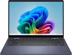 Dell - Plus - Copilot+ PC - 14" 2K 2-in-1 Touchscreen Laptop - AMD Ryzen AI 5 340 2025 - 16GB Memory - 512GB Storage - Midnight Blue - Front_Zoom