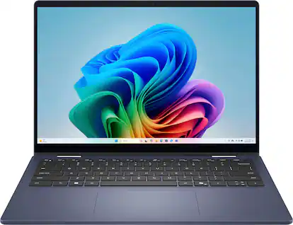 Dell - Plus 14" 2K 2-in-1 Touchscreen Laptop - AMD Ryzen AI 300 Series AI 5 340 '25 - 16GB Memory - 512GB Storage - Copilot+ PC - Midnight Blue