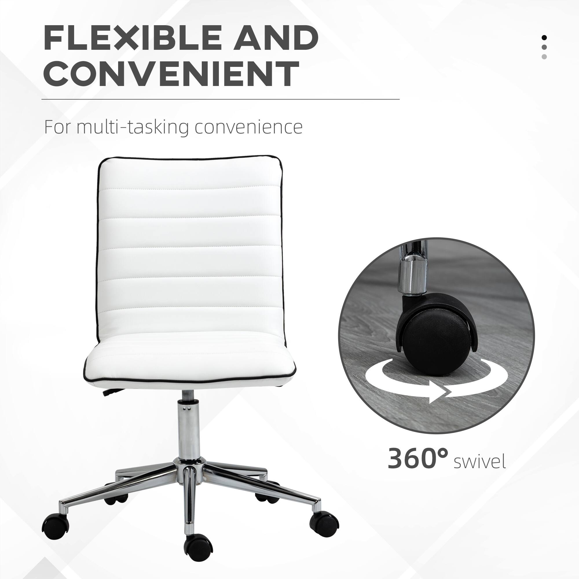 FLEXIBLE AND CONVENIENT

For multi-tasking convenience

360° swivel