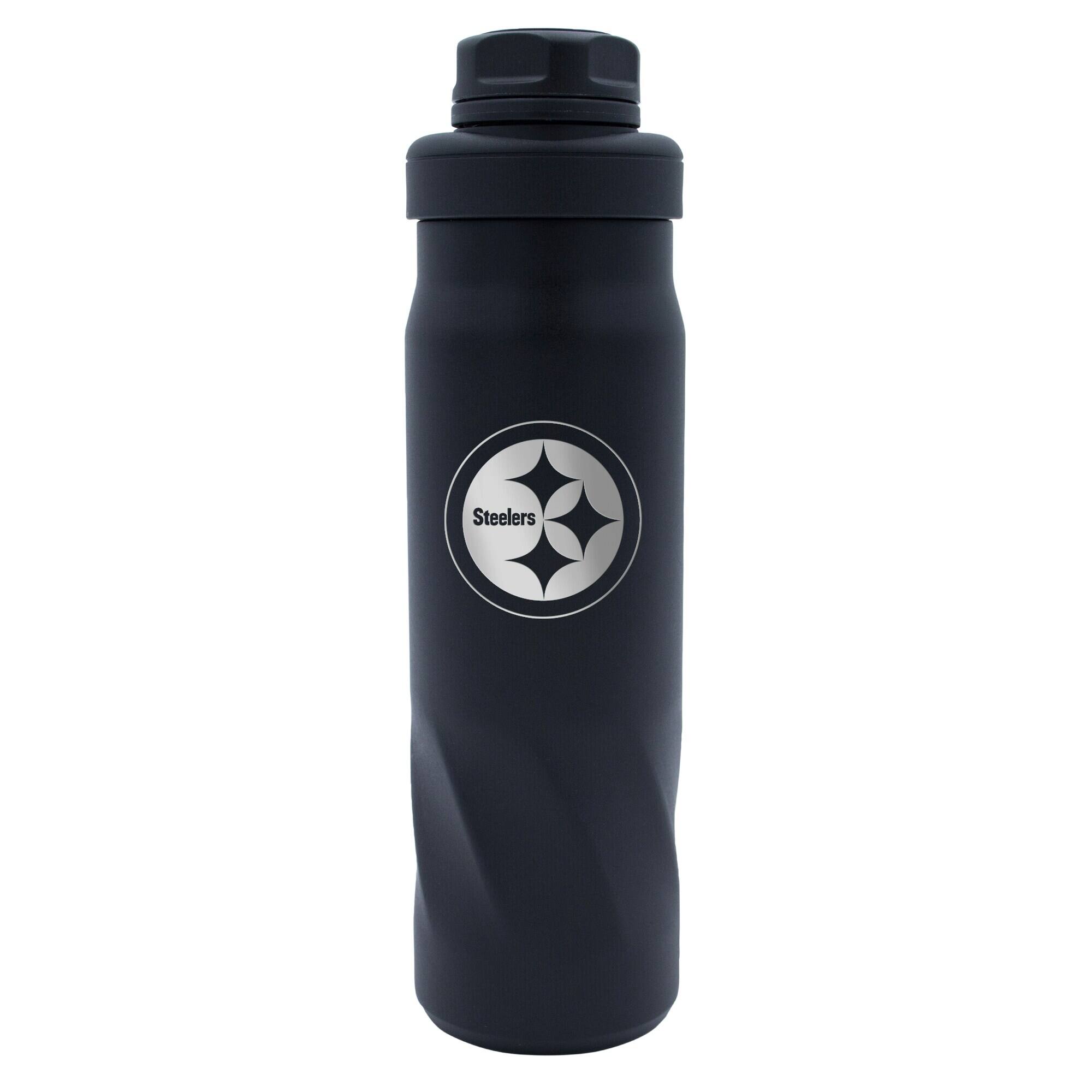 Front. WinCraft - Pittsburgh Steelers 20oz. Morgan Water Bottle - Multicolor.