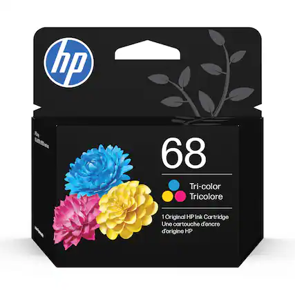 hp
68
Tri-color Tricolore
1 Original HP Ink Cartridge
Une cartouche d'encre d'origine HP