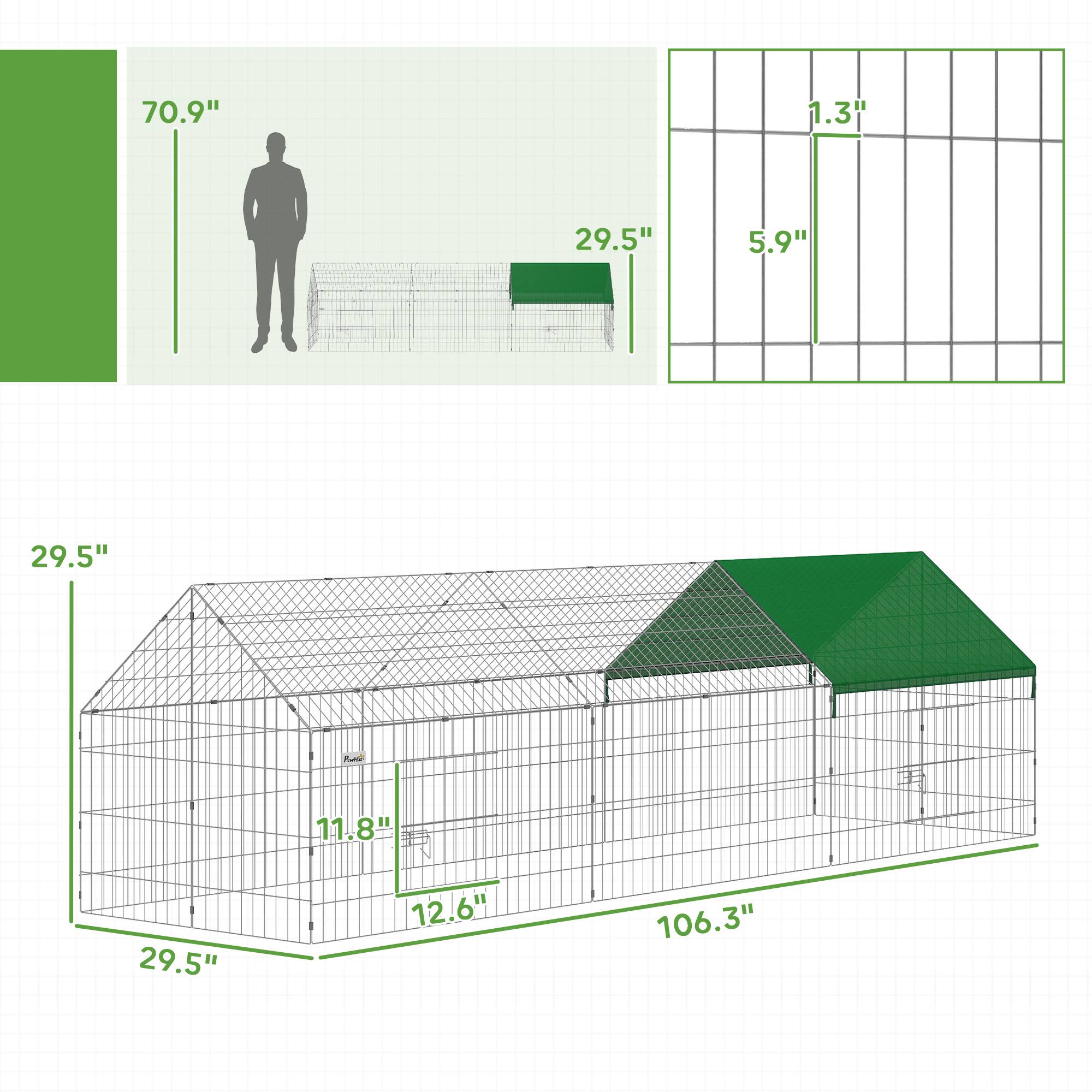70.9"  
1.3"  
29.5"  
5.9"  
29.5"  
11.8"  
29.5"  
12.6"  
106.3"