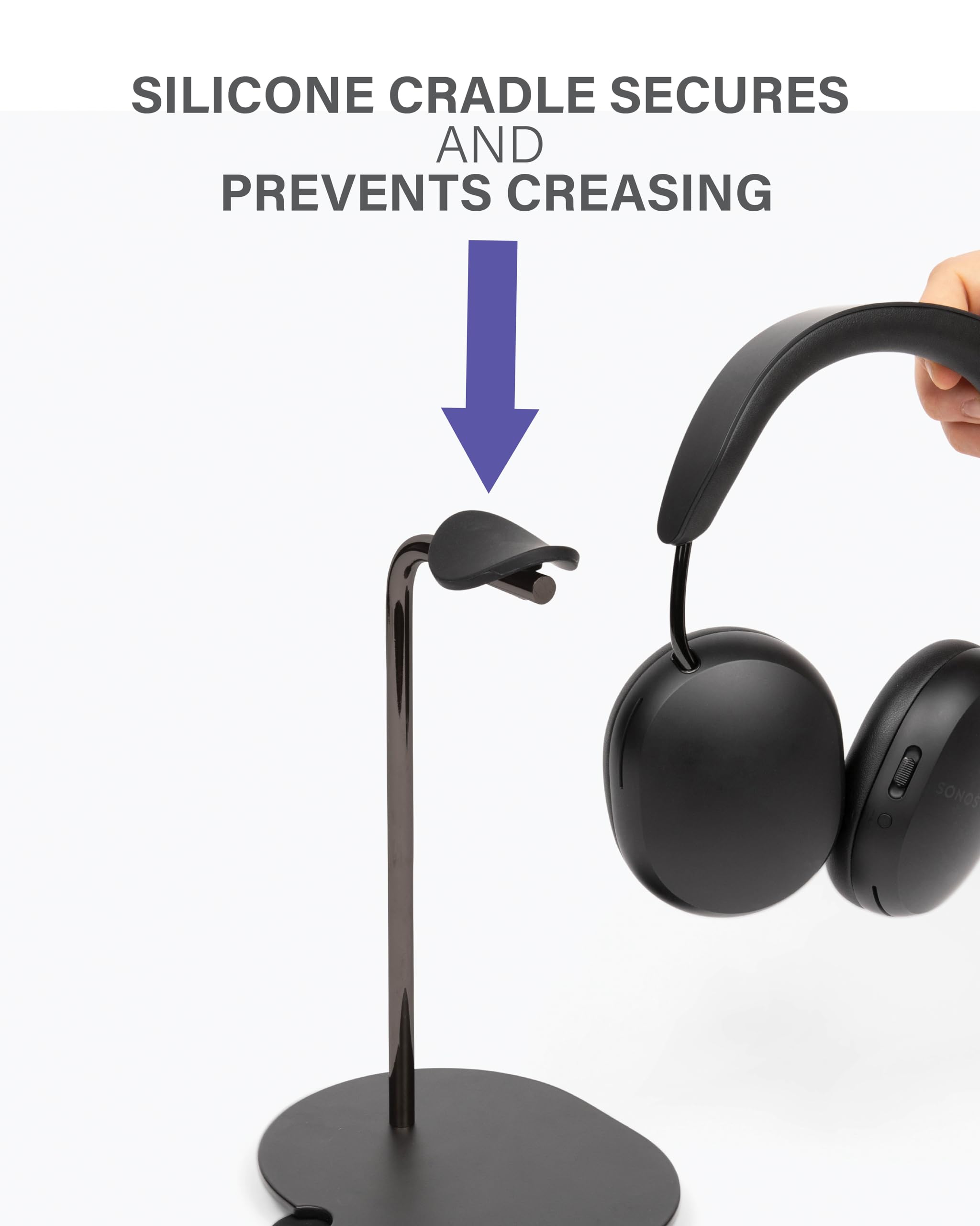 SILICONE CRADLE SECURES AND PREVENTS CREASING