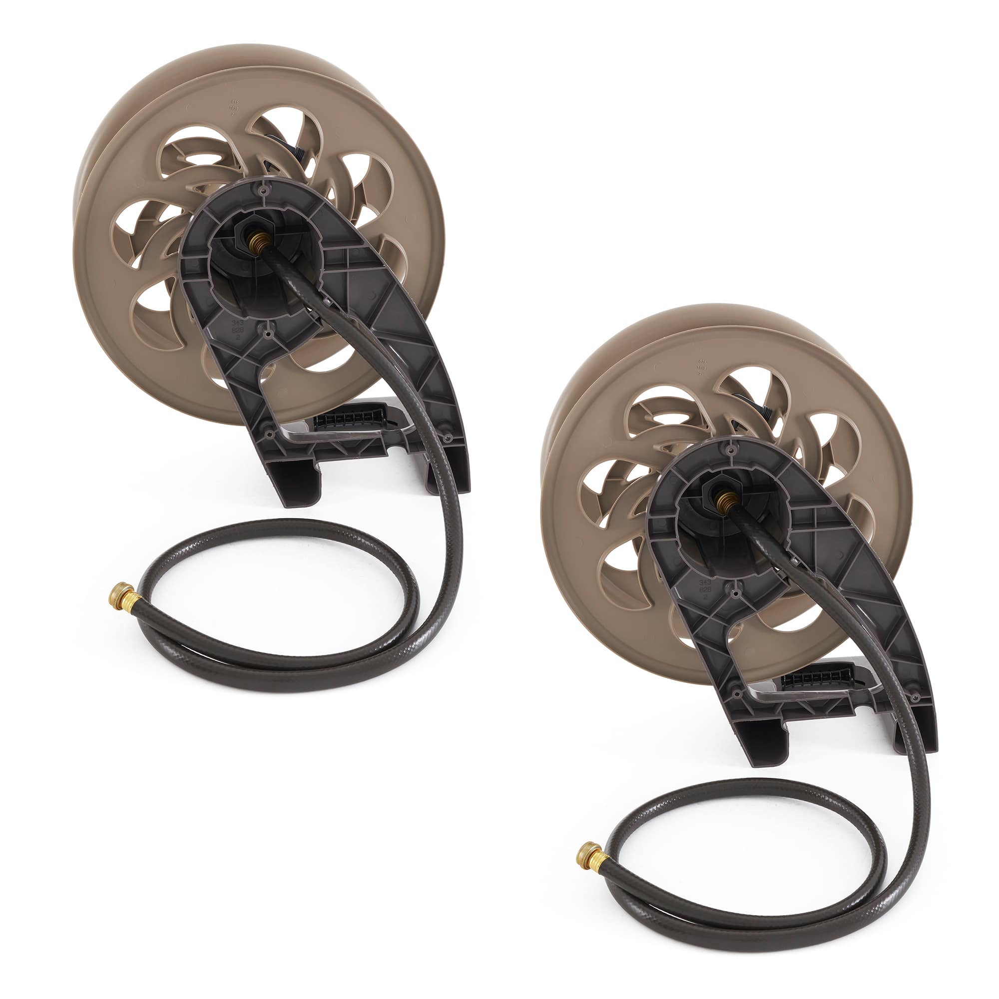 Suncast - 125 Foot Wall Mounted Side Tracker 5/8 Inch Garden Hose Reel, (2 Pack)