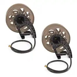 Suncast - 125 Foot Wall Mounted Side Tracker 5/8 Inch Garden Hose Reel, (2 Pack)