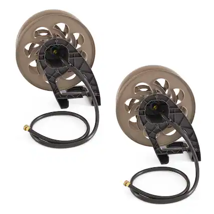 Front. Suncast - Suncast 125 Foot Wall Mounted Side Tracker 5/8 Inch Garden Hose Reel, (2 Pack).