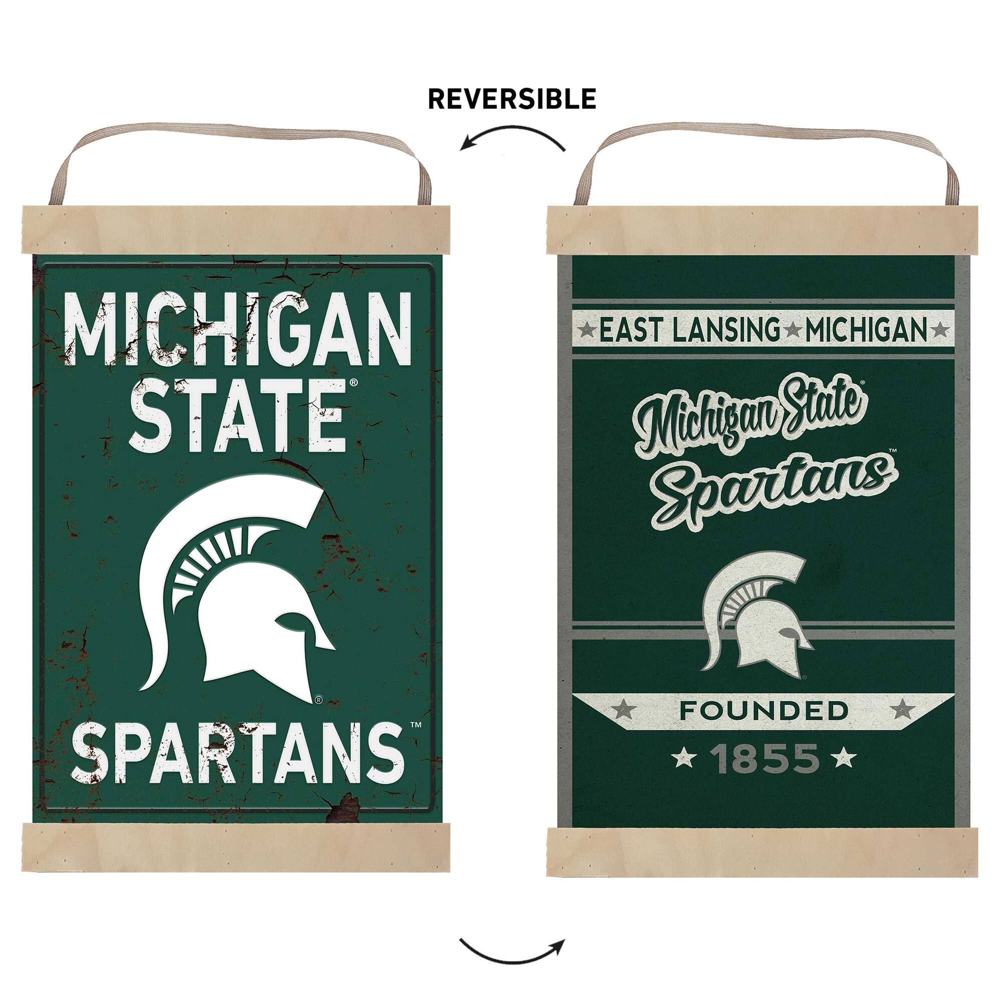 REVERSIBLE  
MICHIGAN STATE  
EAST LANSING, MICHIGAN  
Michigan State Spartans  
FOUNDED 1855