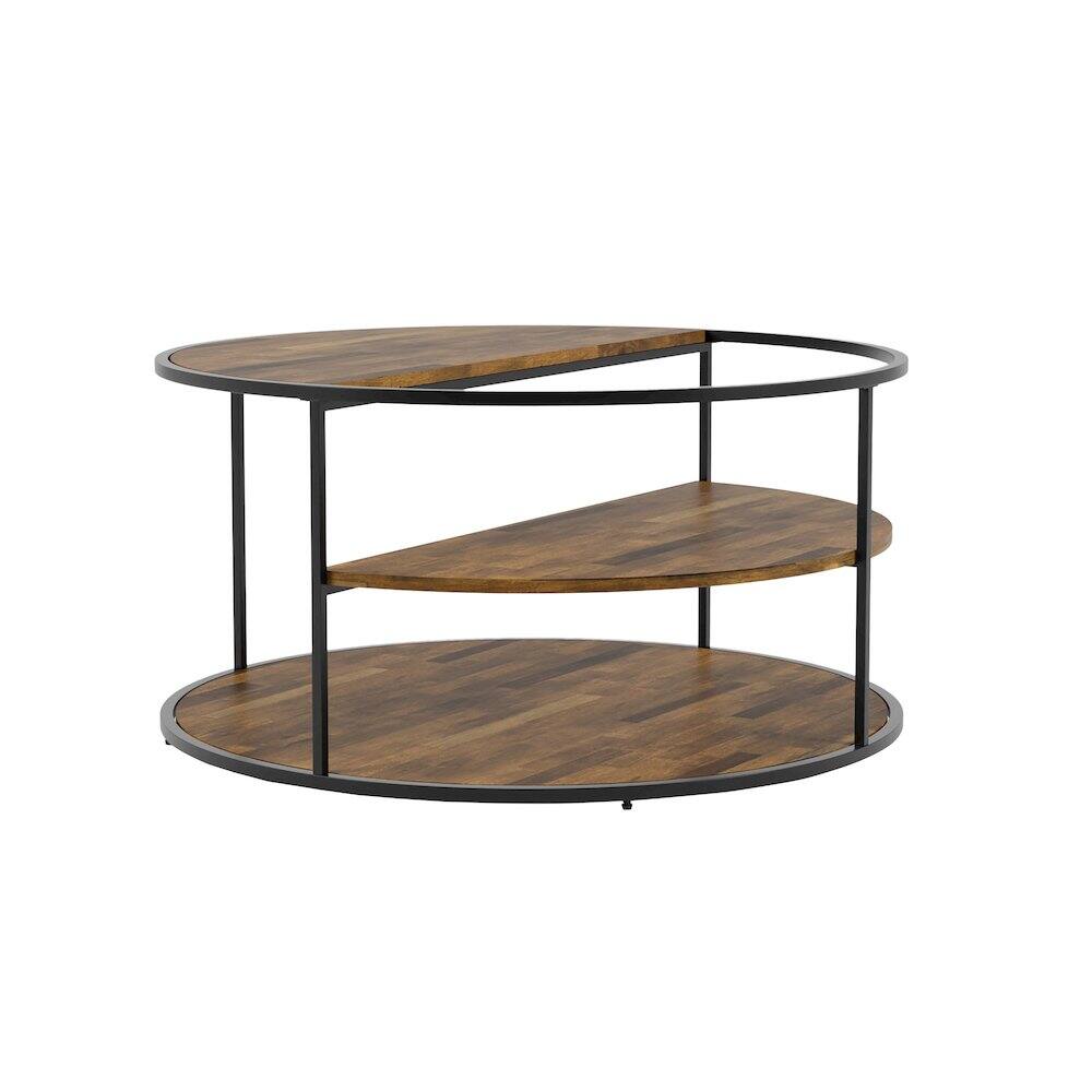 Furniture of America - Marquesa Contemporary Wood Round Coffee Table - Black