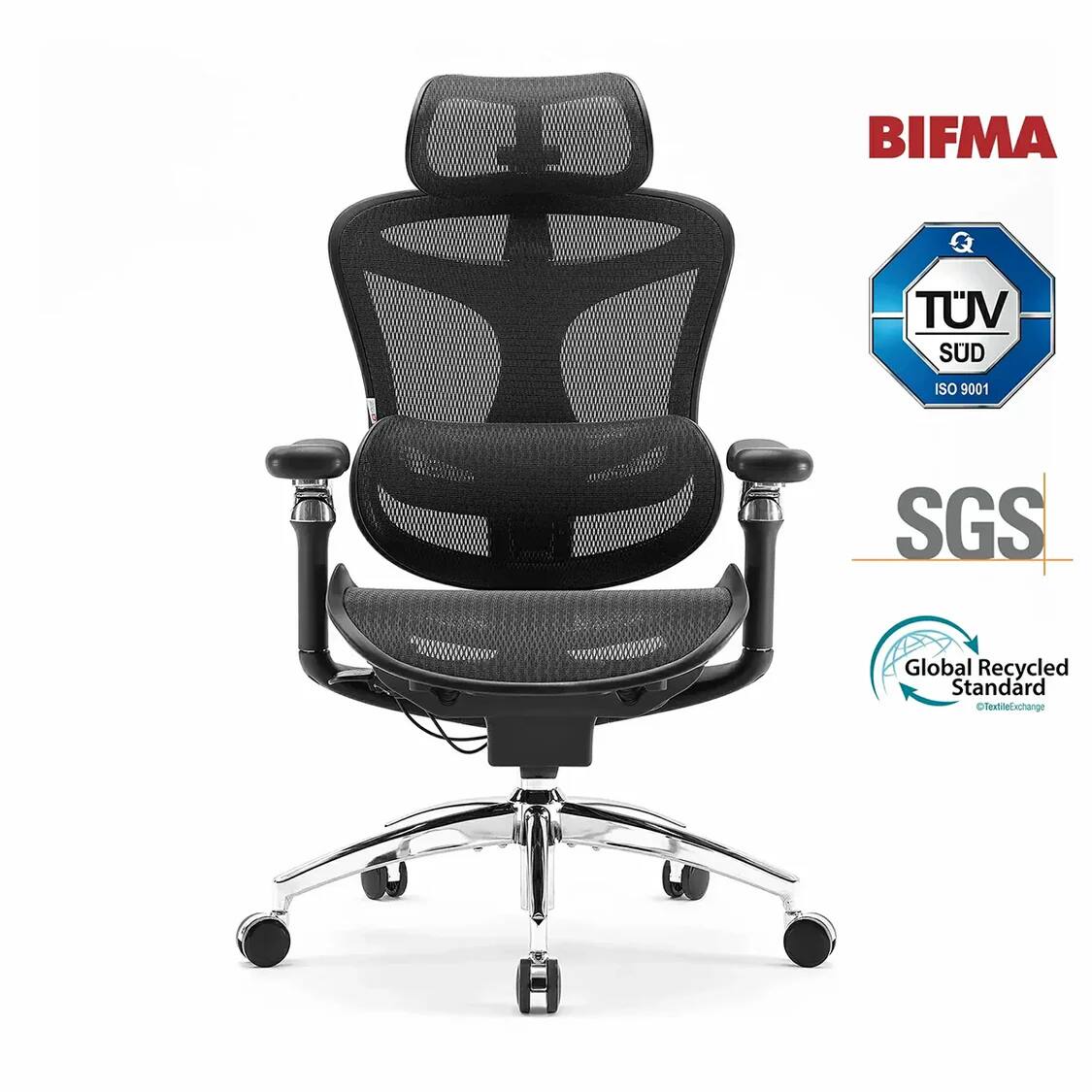 BIFMA
TÜV SÜD ISO 9001
SGS
Global Recycled Standard
Textile Exchange