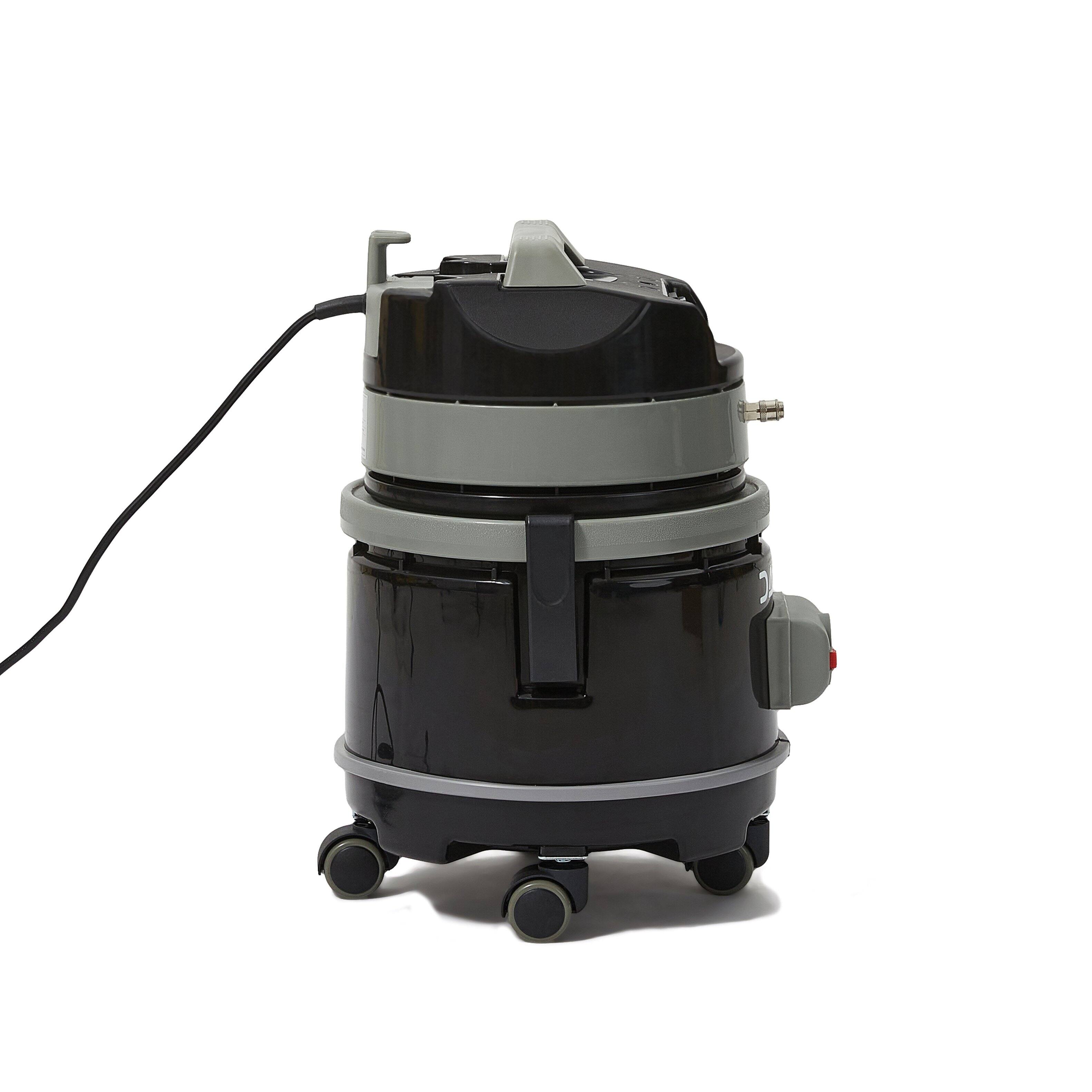 Back. Dapper Supply - Commercial Wet/Dry Vacuum Cleaner with Cold Water Extraction, 1 Gal. Solution & 3 Gal. Recovery Tank - Black.
