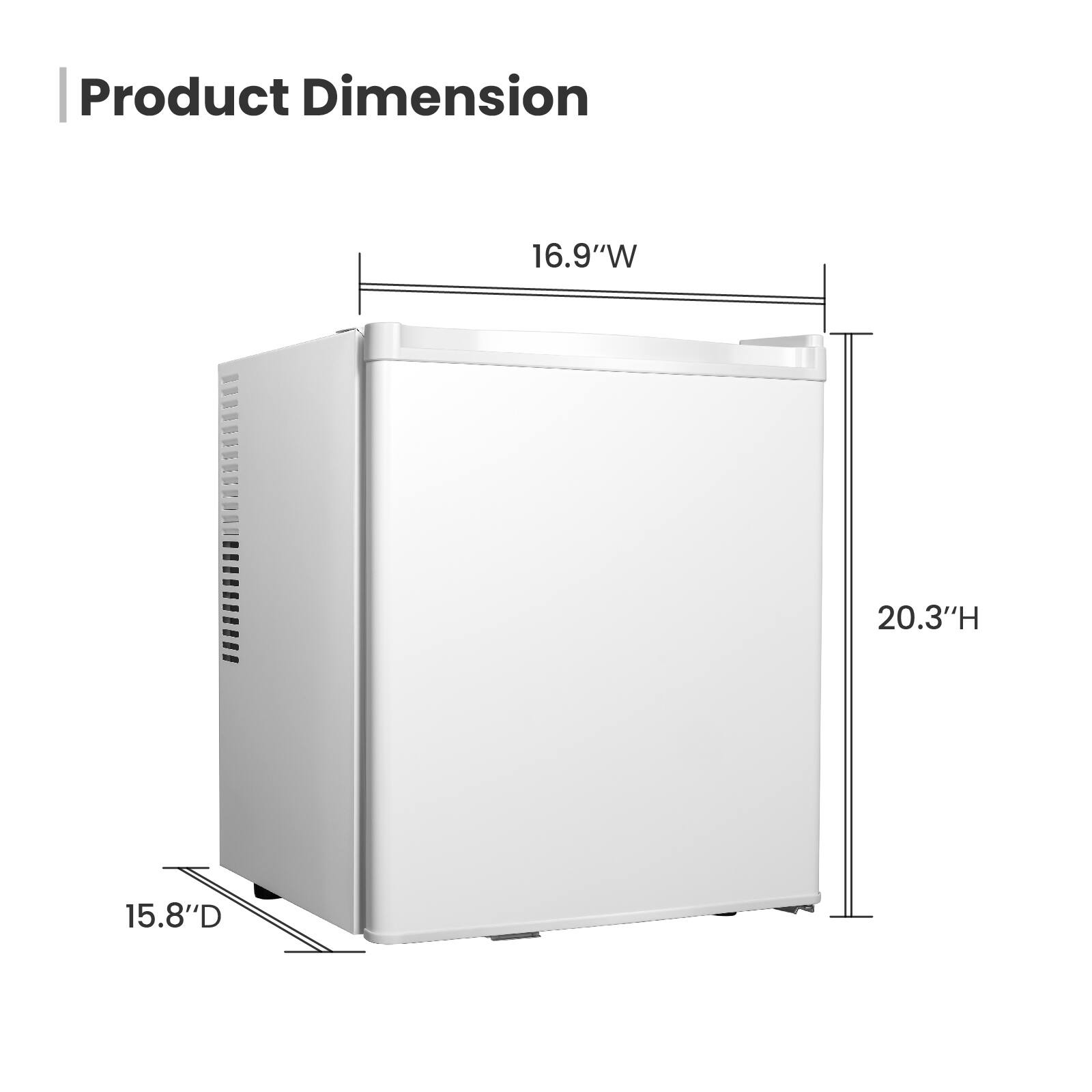 Product Dimension: 16.9"W x 20.3"H x 15.8"D
