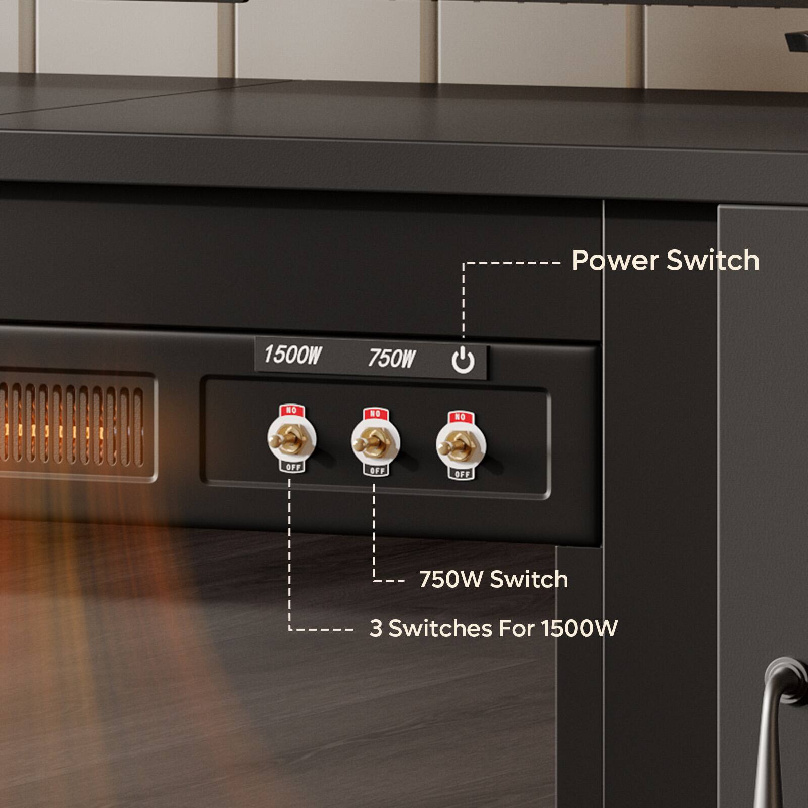 Power Switch 1500W 750W N NO NO OFF OFF OFF 750W Switch 3 Switches For 1500W