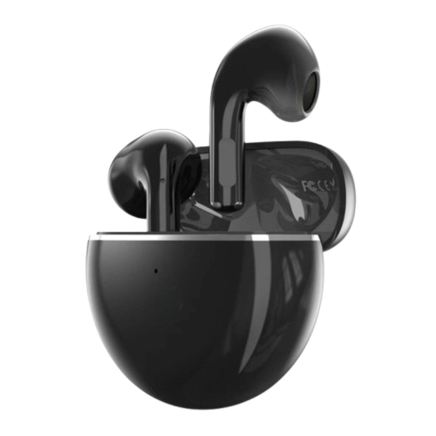 Front. Stock Preferred - Bluetooth 5.0 Wireless Earbuds with Stereo Sound-Black - Black.
