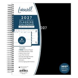 Blue Sky - LiveWell 2027 Weekly & Monthly Planner Calendar, 7"x9", Black