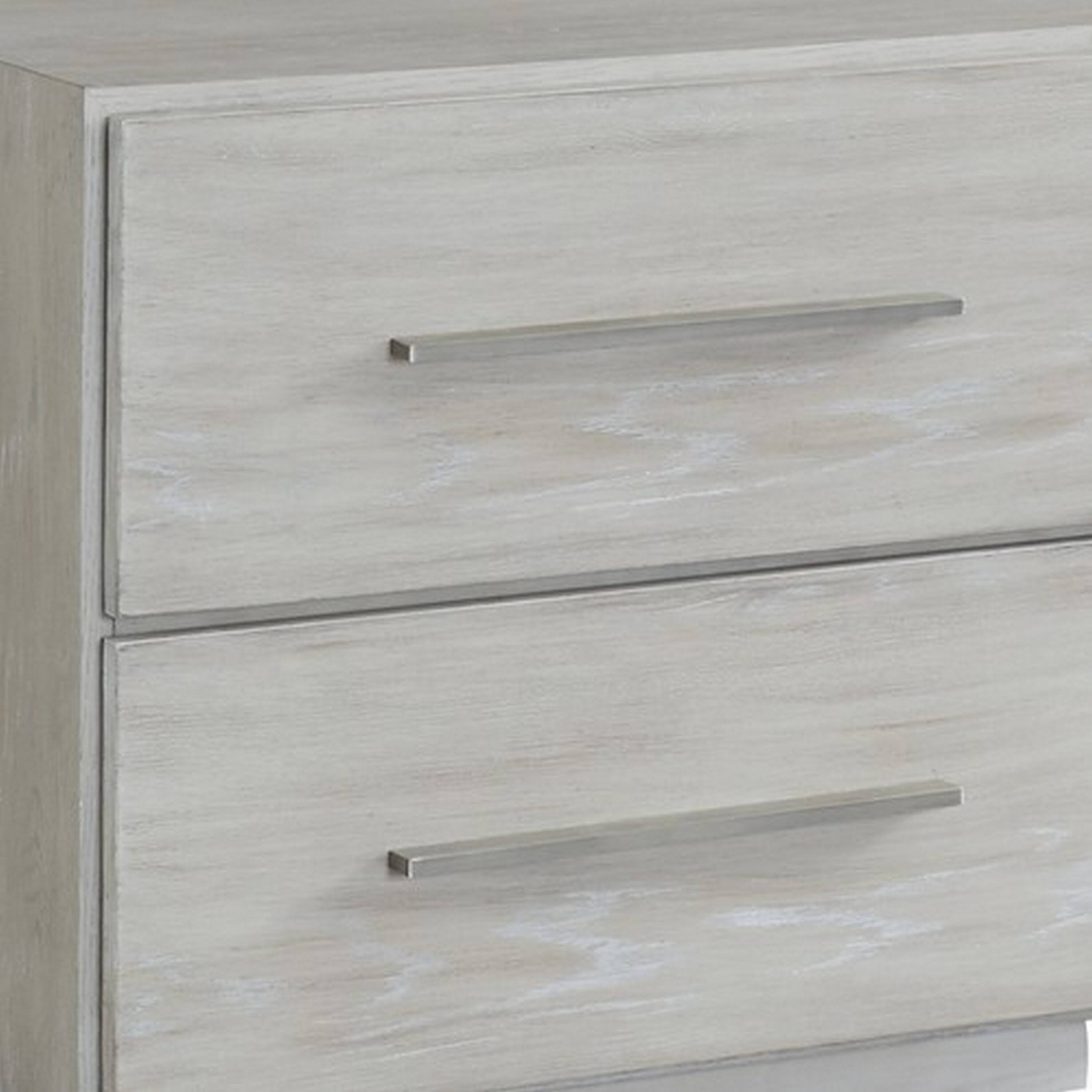 Manhattan Lane 2 Drawer Miter Front Wooden Nightstand with Bar Handles ...