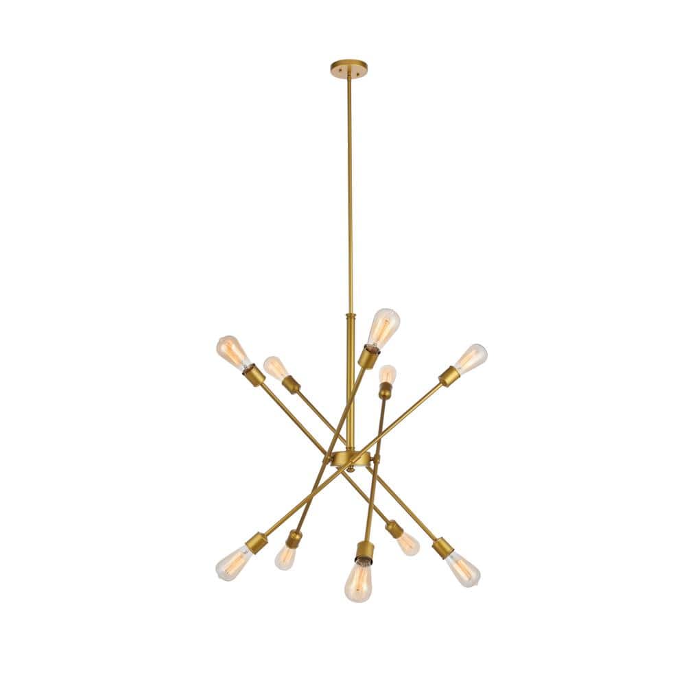 Living District - Axel 10 Lights Pendant - Brass price history on PriceWatchPro