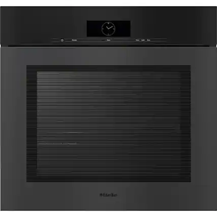 Front. Miele - H 7880 BPX MB 30" Built-In Electric Convection Oven - Black.