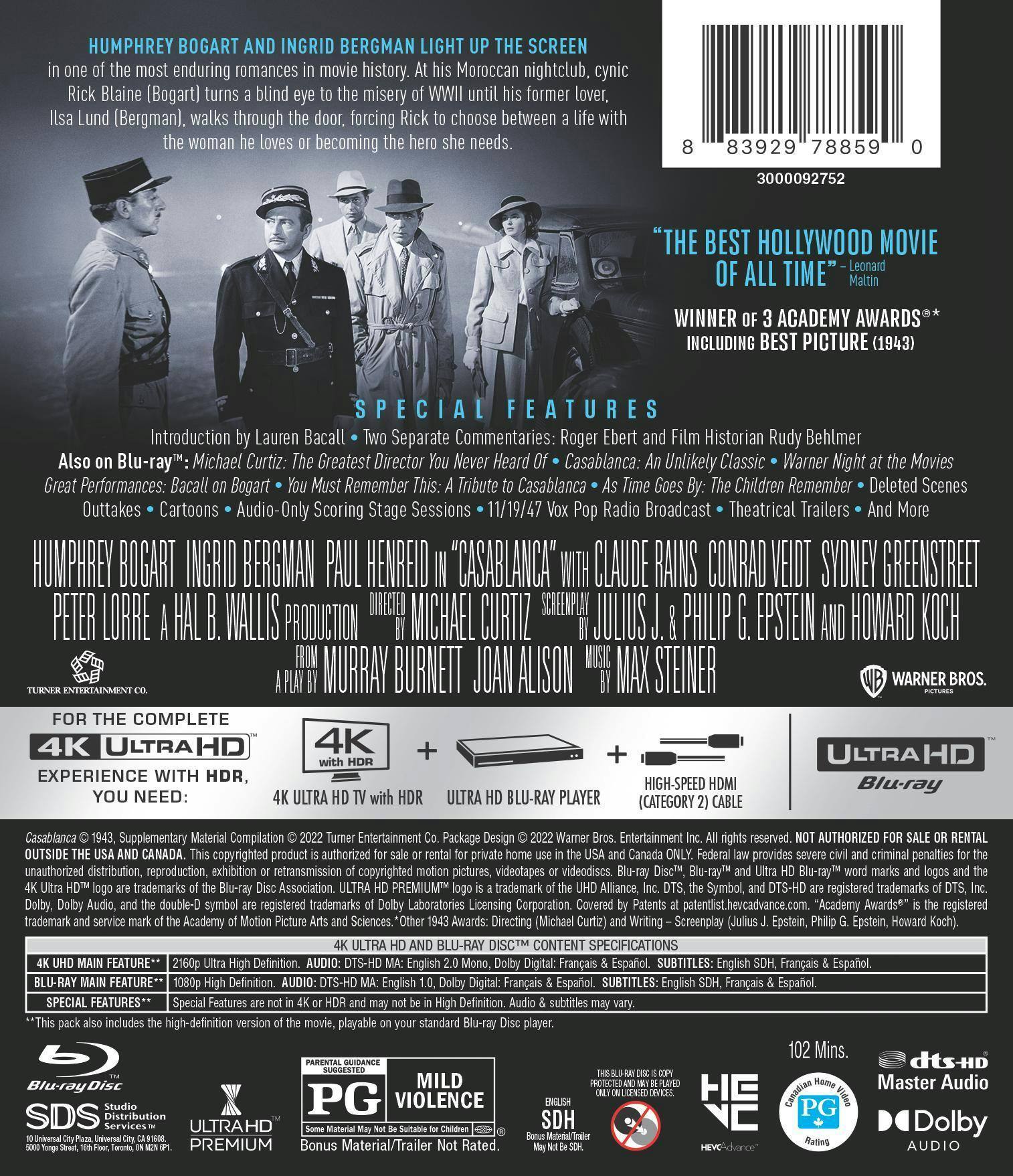 Back. Casablanca (4K Ultra HD) [UHD].